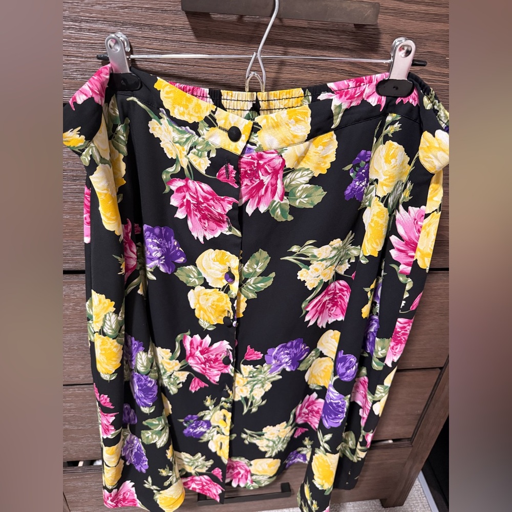 Vintage Chaus Multicolor Floral Skirt